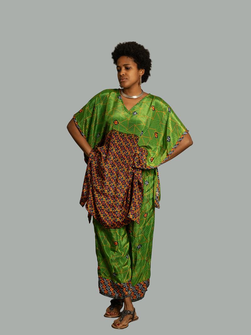 Caftano e pantalone verde - Jaisalmer