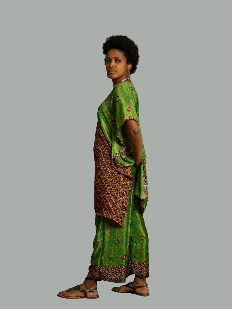 Caftano e pantalone verde - Jaisalmer