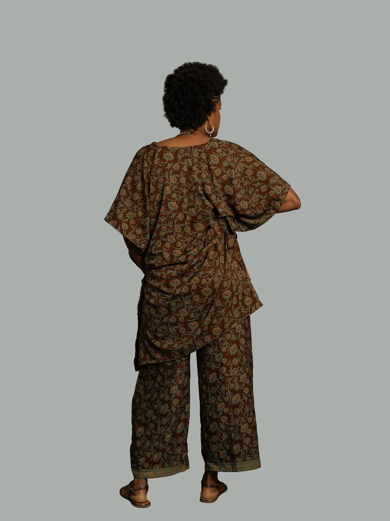 Caftano e pantalone marrone - Jaisalmer