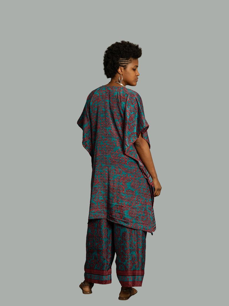 Caftano e pantalone blu - Jaisalmer