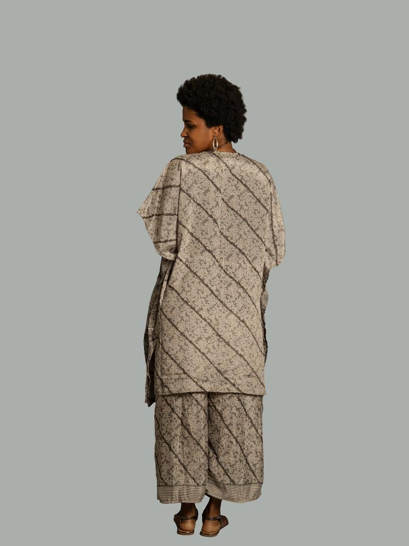Caftano e pantalone grigio - Jaisalmer