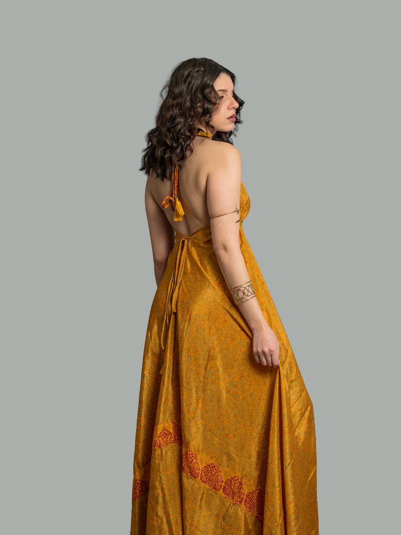 Abito etnico lungo arancione – Delhi