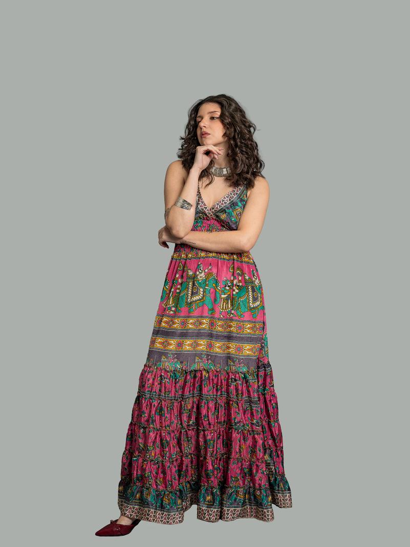 Abito lungo disegni tradizionali - Bihar