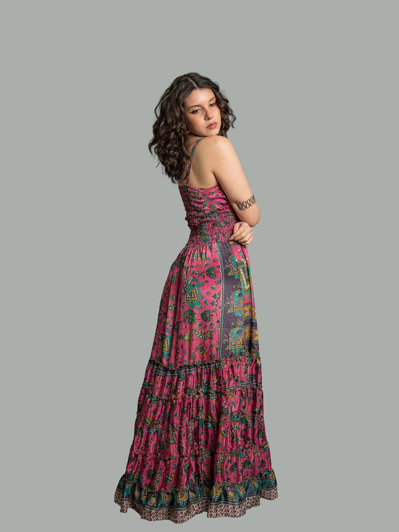 Abito lungo disegni tradizionali - Bihar