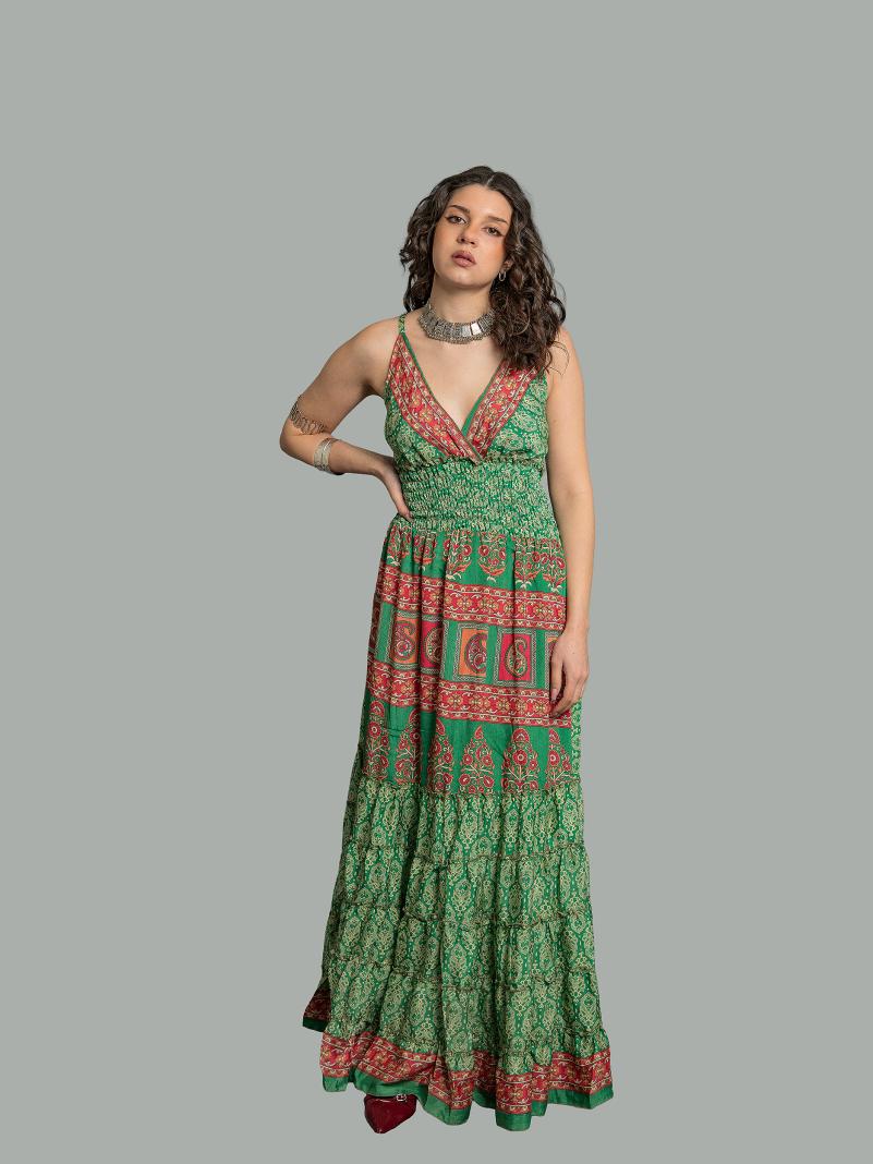 Abito lungo verde - Bihar