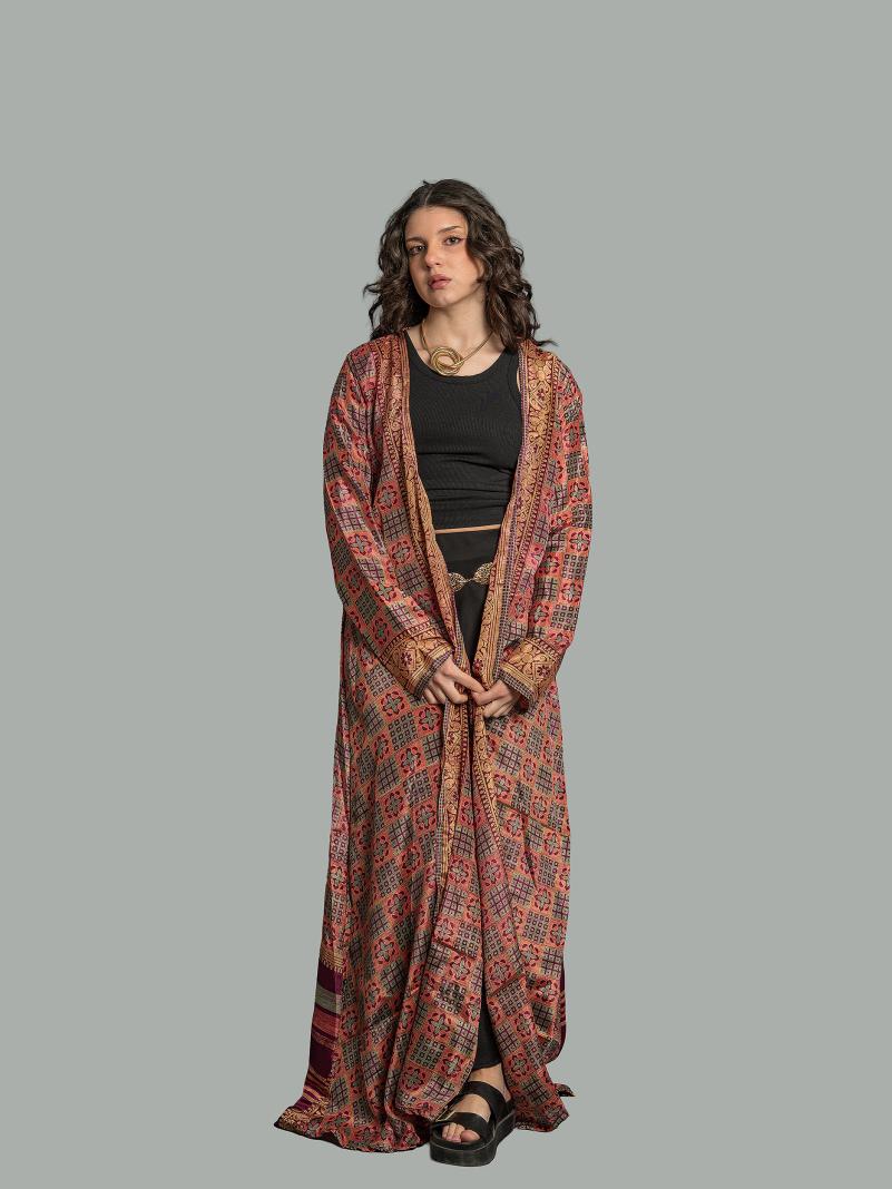 Kimono aperto quadrati - Gujarat