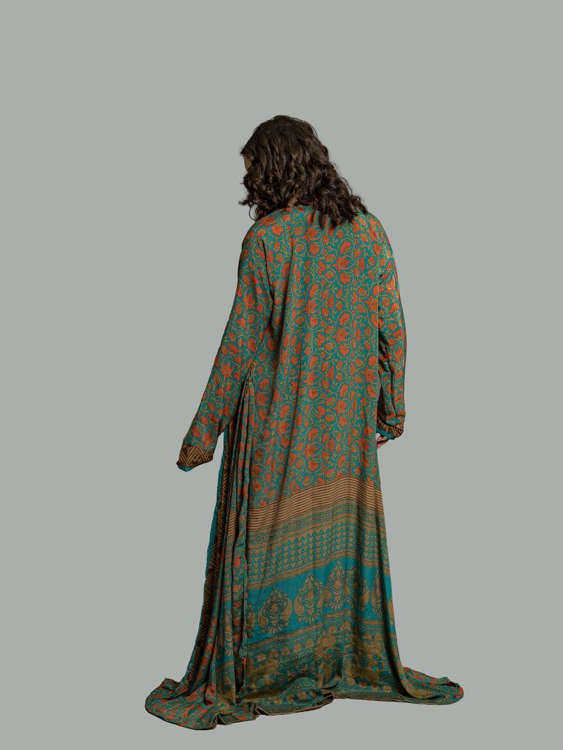 Kimono aperto fiori - Gujarat