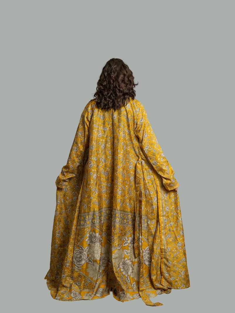 Kimono aperto giallo - Gujarat