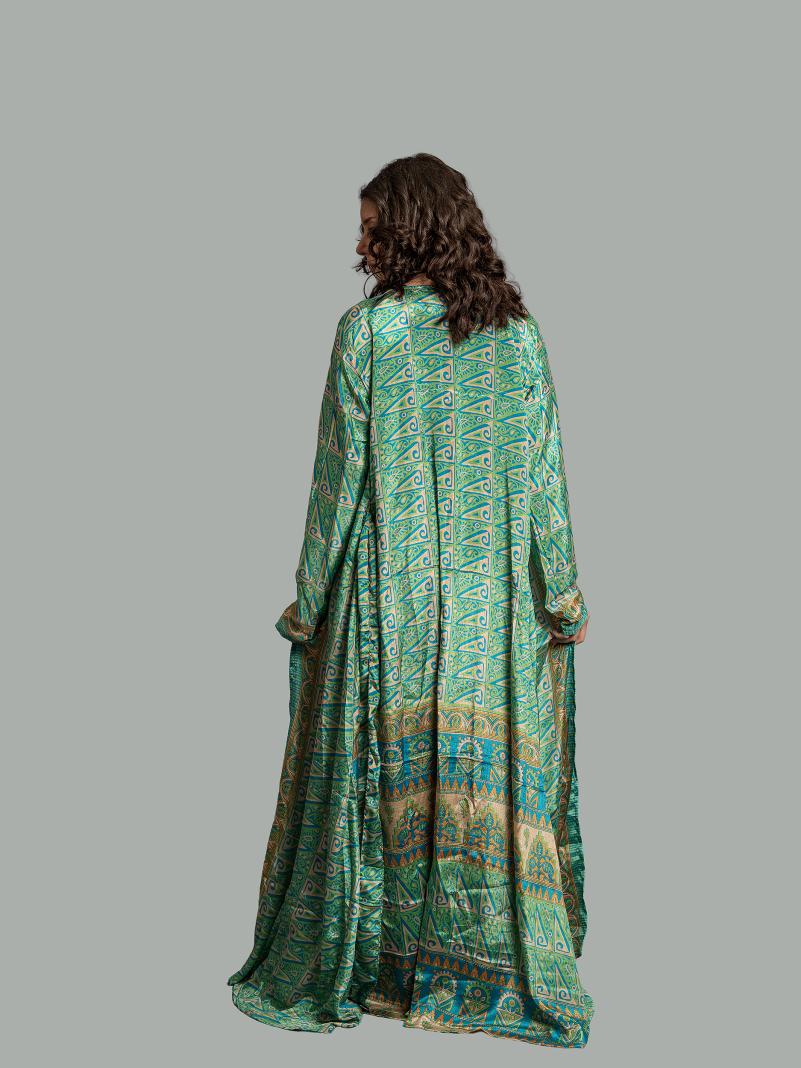 Kimono aperto verde - Gujarat