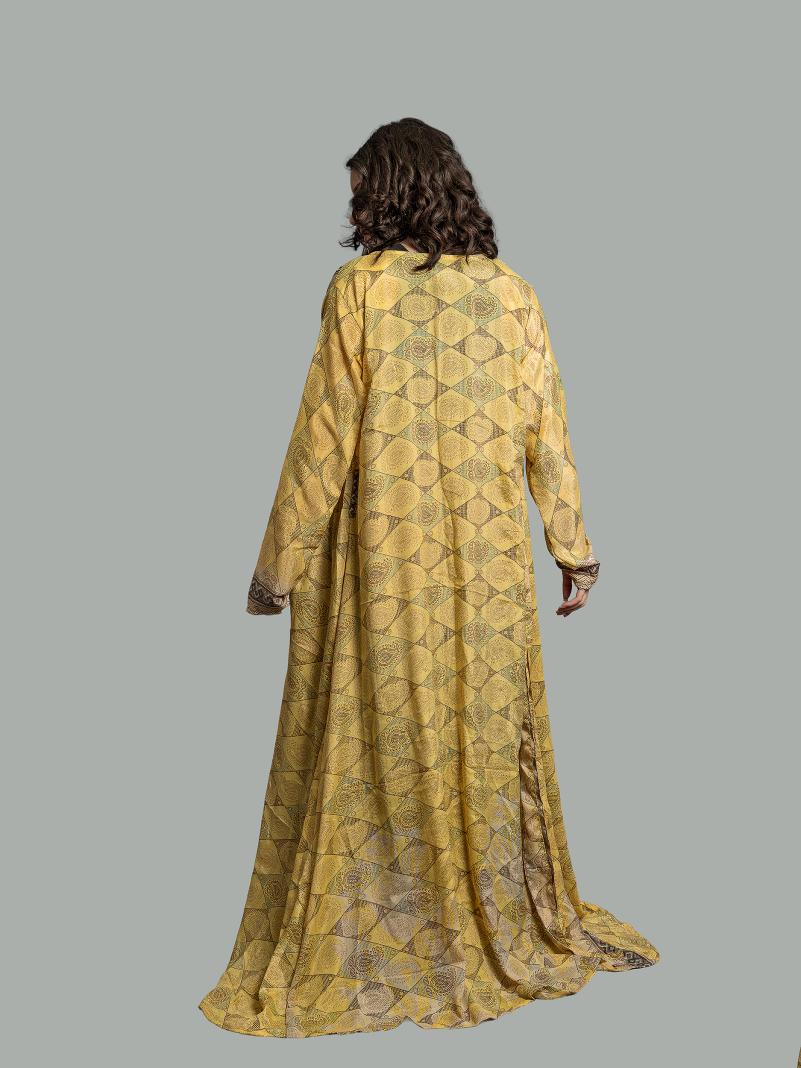 Kimono aperto giallo - Gujarat
