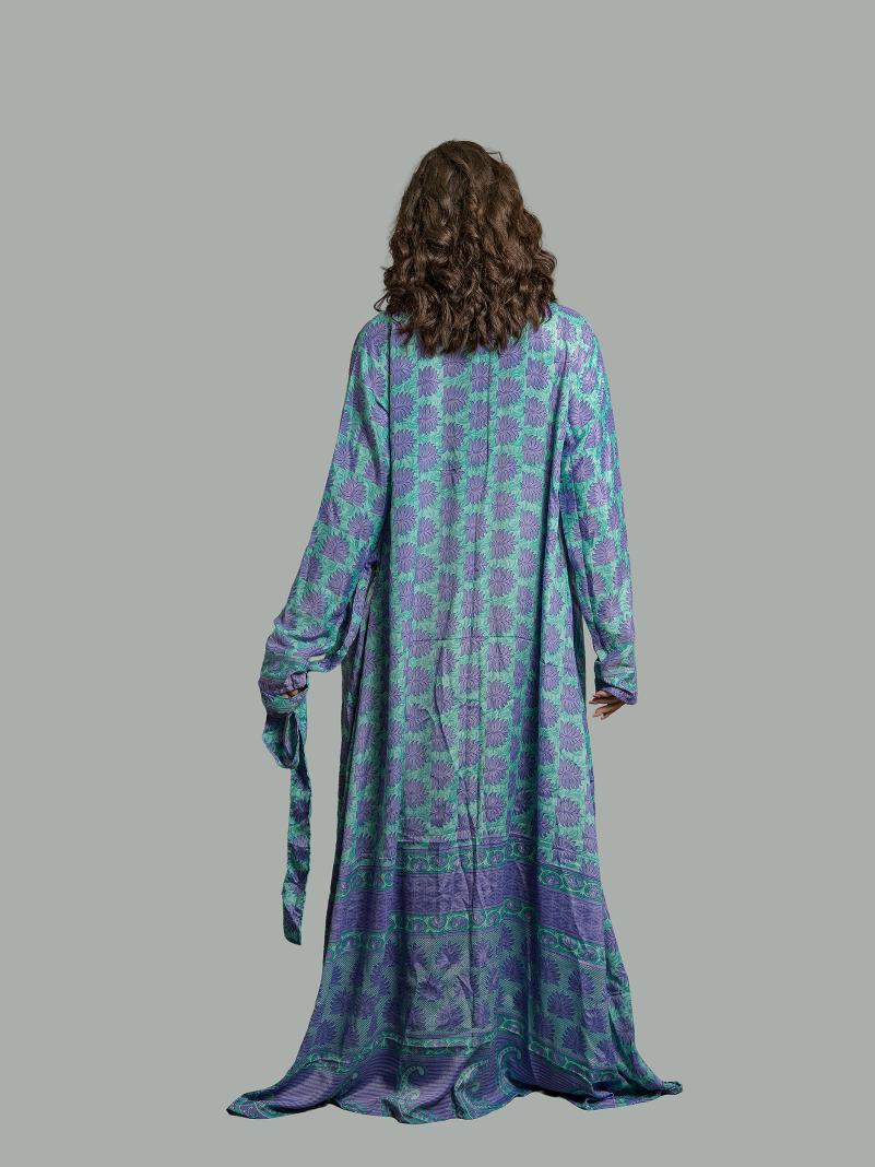 Kimono aperto celeste - Gujarat