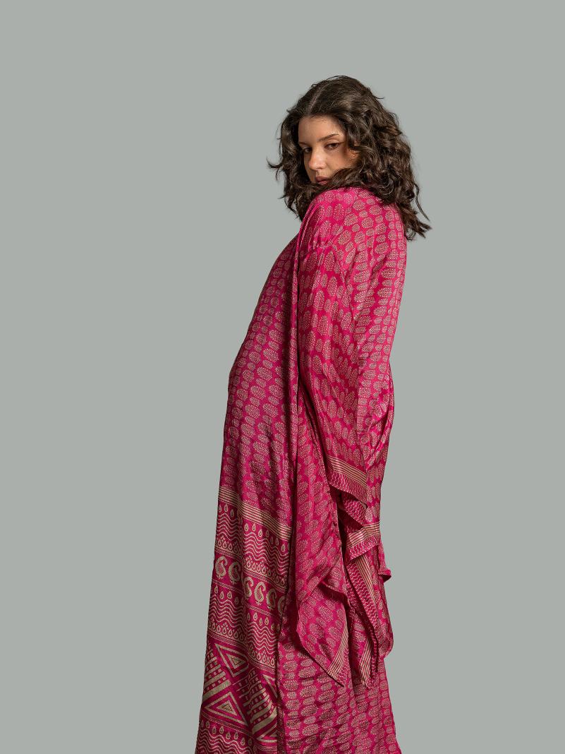 Kimono Manica Larga fucsia - Surat