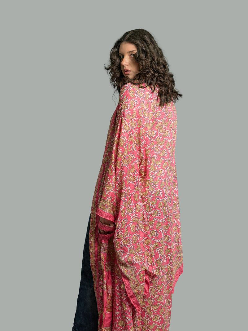 Kimono Manica Larga rosa - Surat