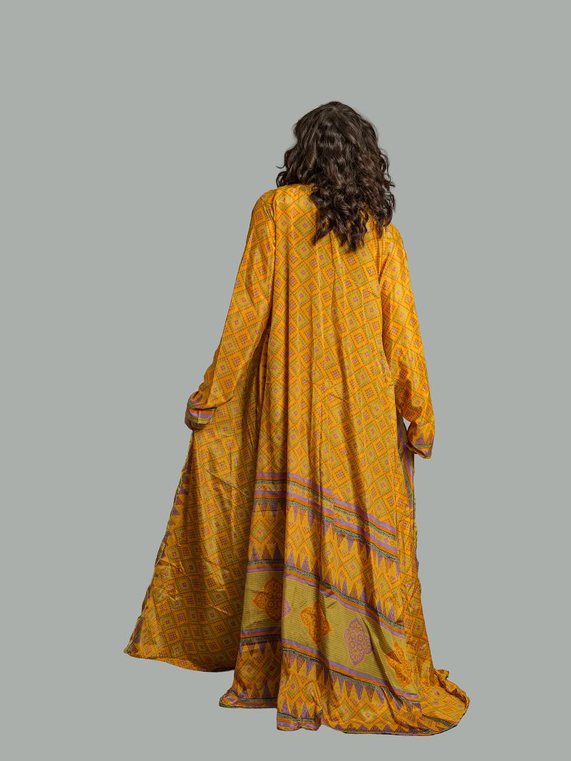 Kimono aperto giallo - Gujarat