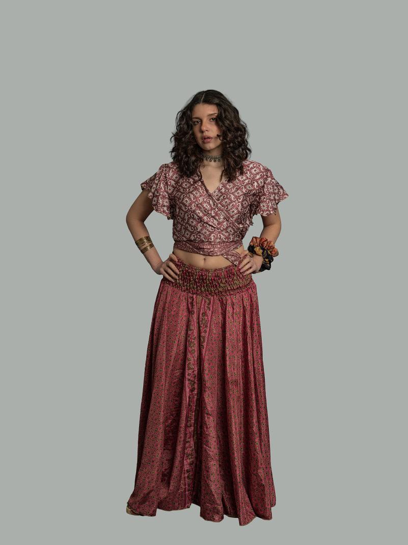 Gonna etnica rosa – Calcutta