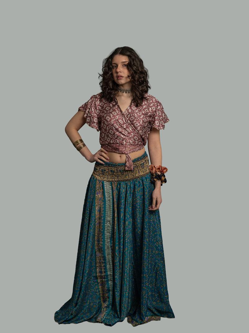 Gonna etnica blu – Calcutta