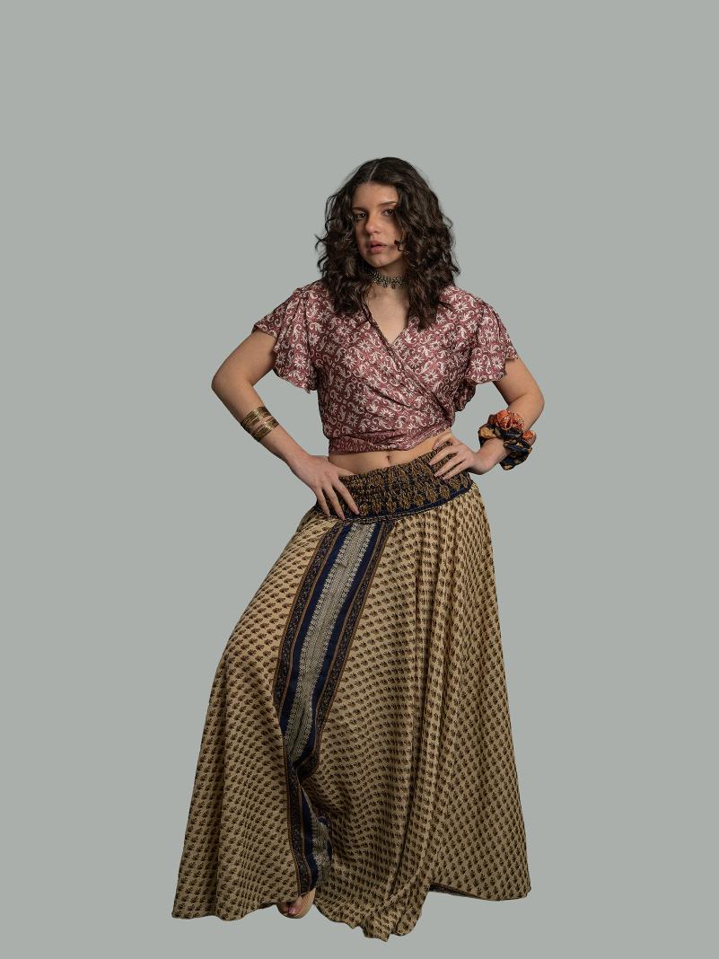 Gonna etnica beige – Calcutta