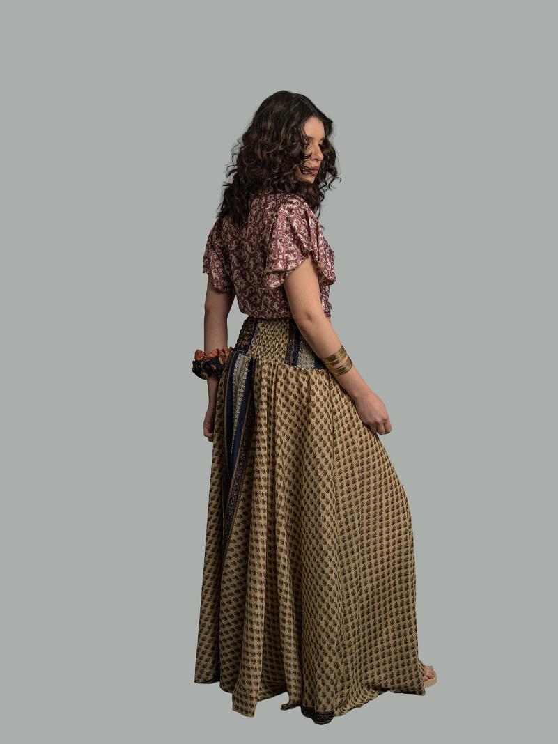 Gonna etnica beige – Calcutta