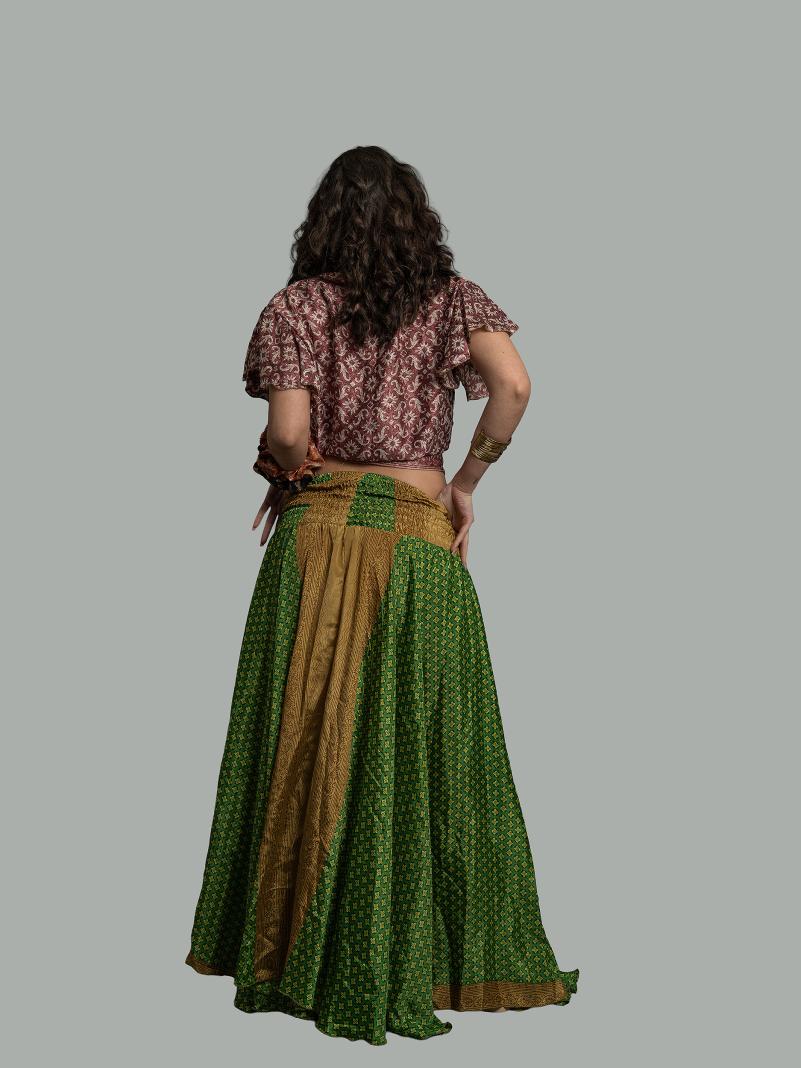 Gonna etnica verde – Calcutta