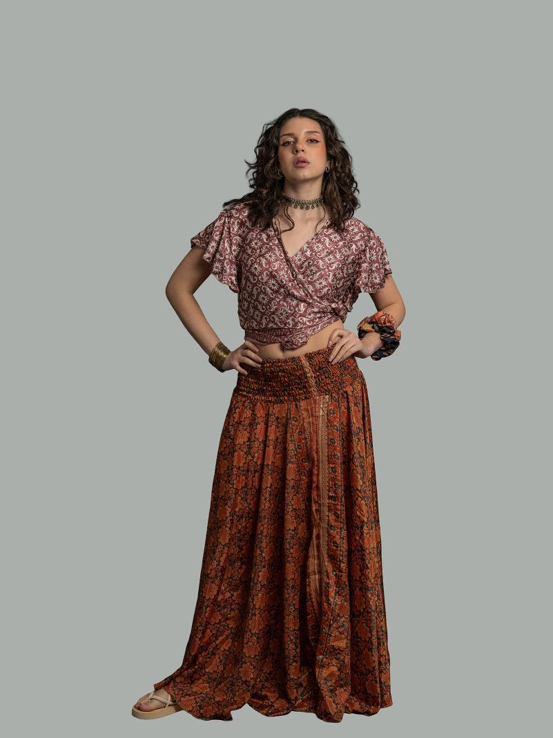 Gonna etnica arancione – Calcutta