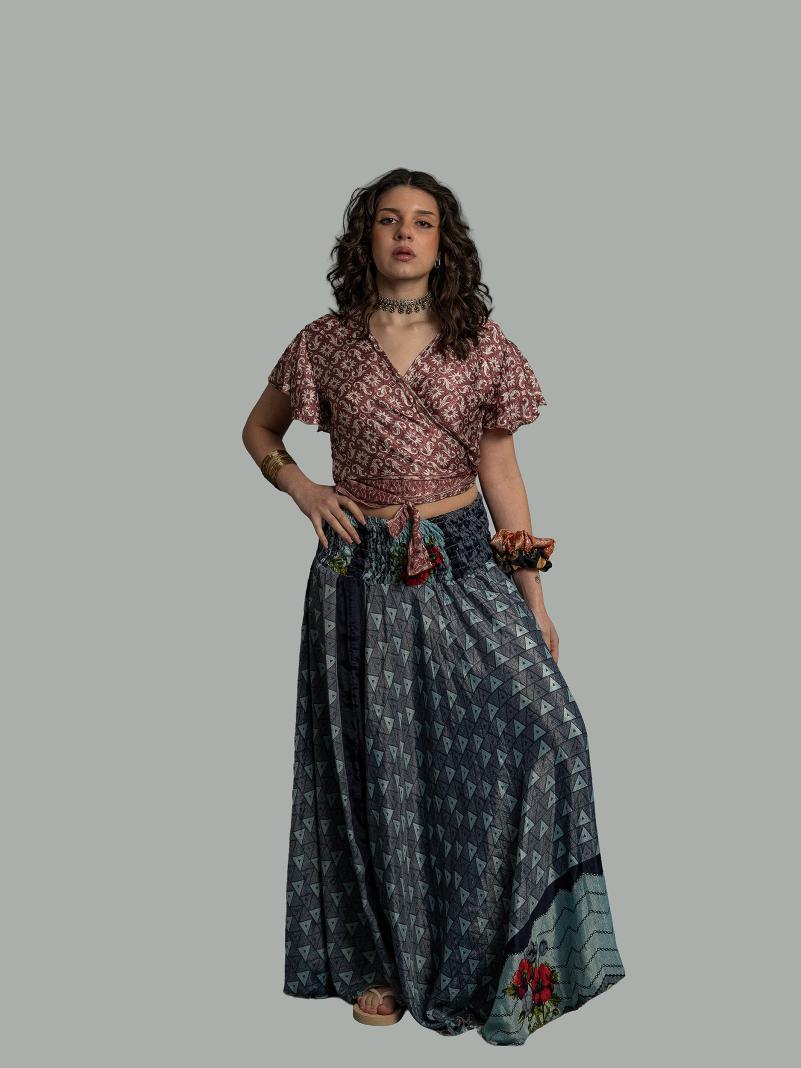 Gonna etnica ceruleo – Calcutta