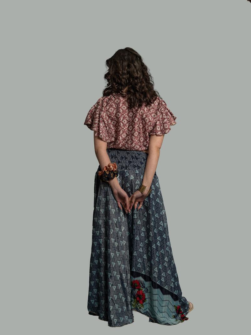 Gonna etnica ceruleo – Calcutta