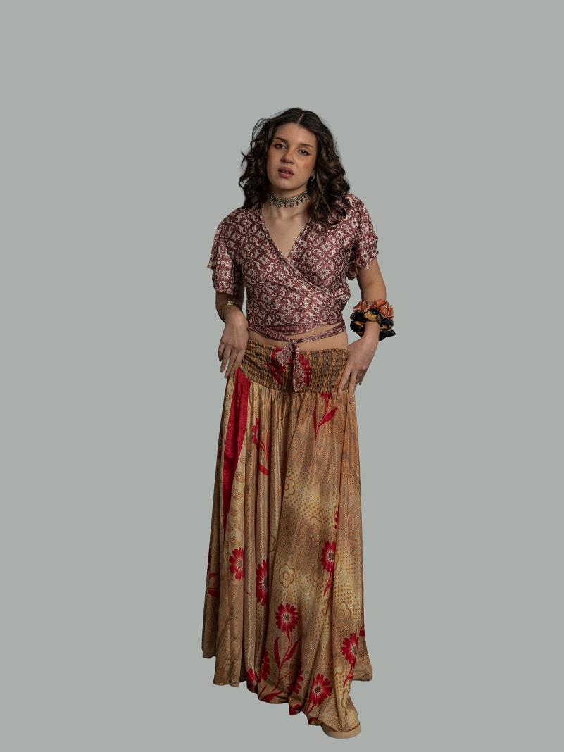 Gonna etnica ocra – Calcutta