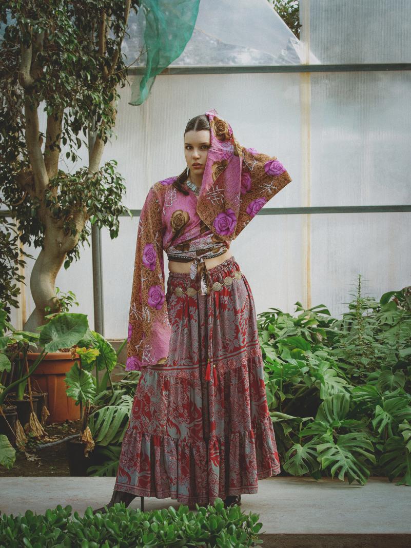 Gonna lunga  vinaccia - Bikaner