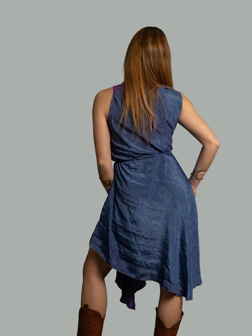 Abito tre quarti blu e viola - Ladakh