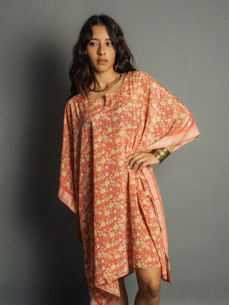 Caftano rosa salmone