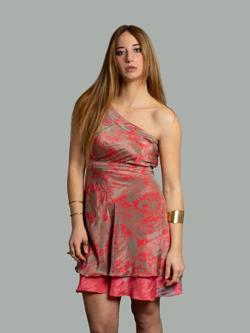 Mini Gonna etnica a portafoglio rosa – Shiva