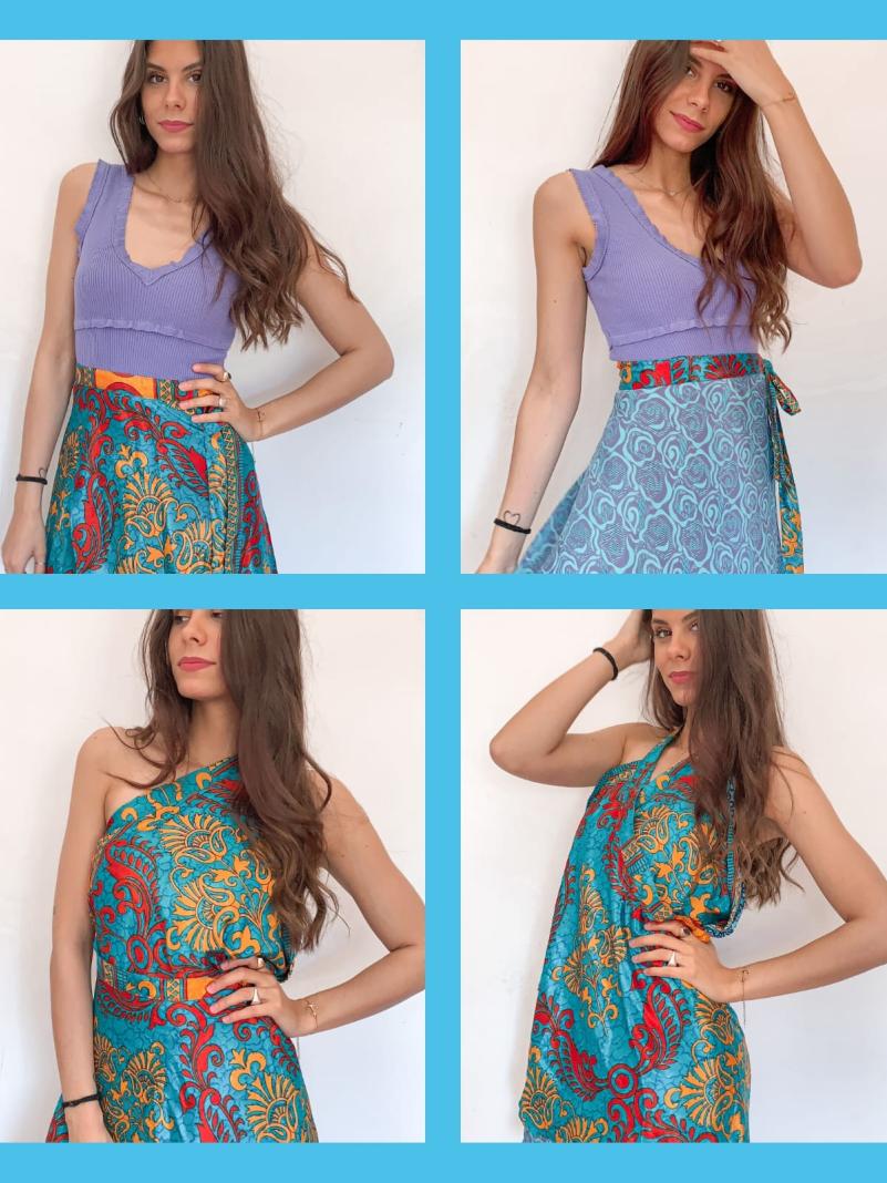 Mini Gonna etnica a portafoglio arancione – Shiva