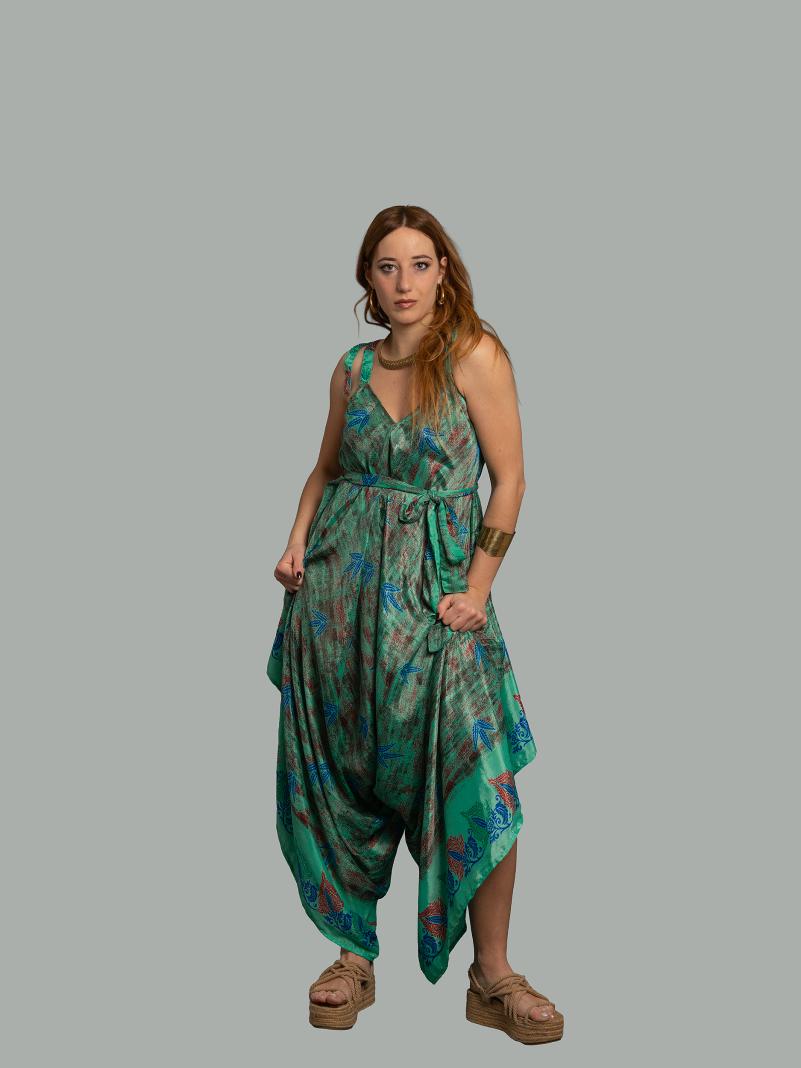 Tuta jumpsuit acquamarina – Yoga