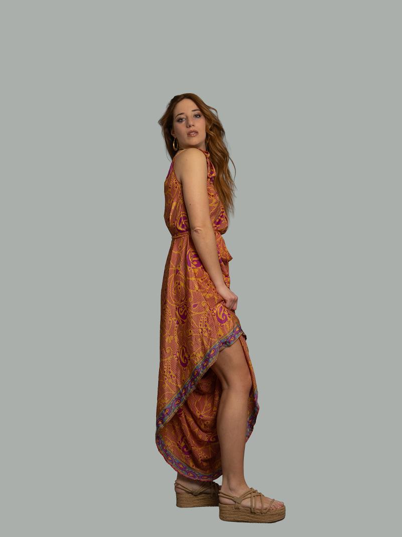 Tuta jumpsuit giallo e viola – Yoga