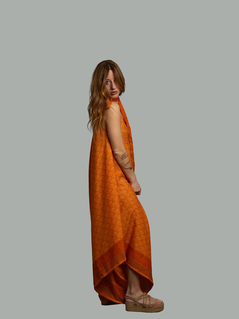 Tuta jumpsuit arancione – Yoga