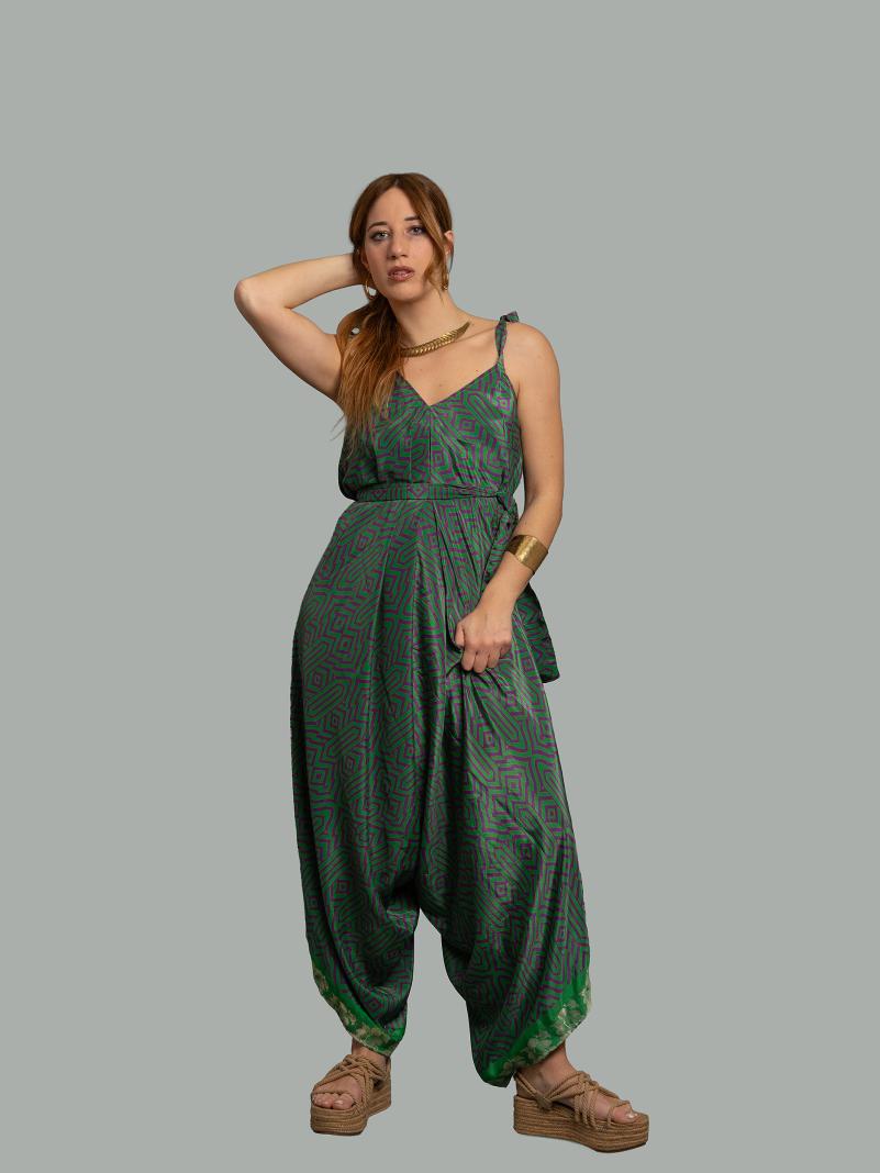 Tuta jumpsuit verde – Yoga