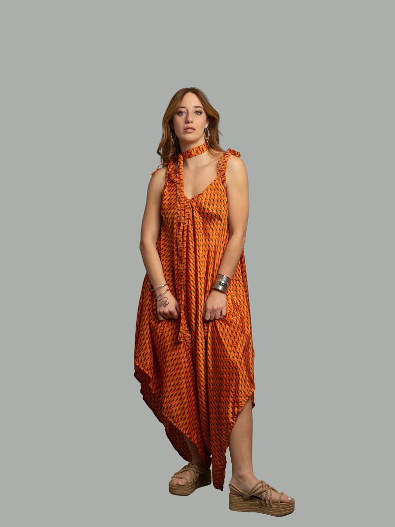 Tuta jumpsuit arancione – Yoga