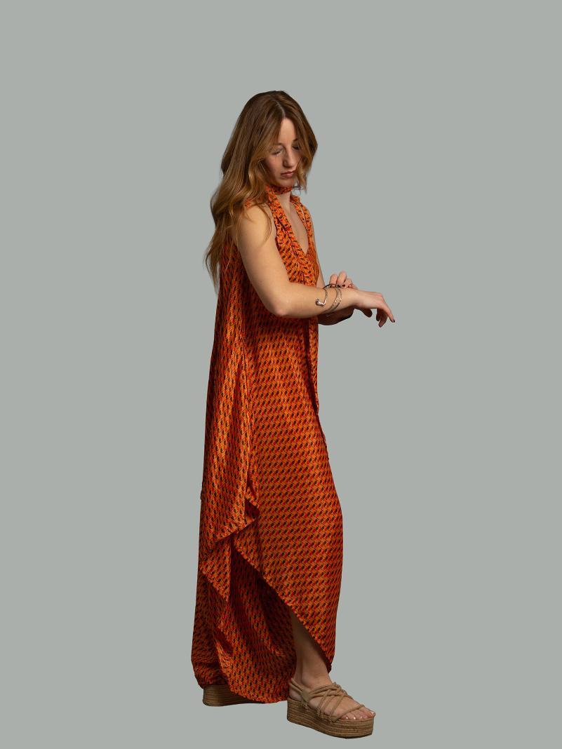 Tuta jumpsuit arancione – Yoga