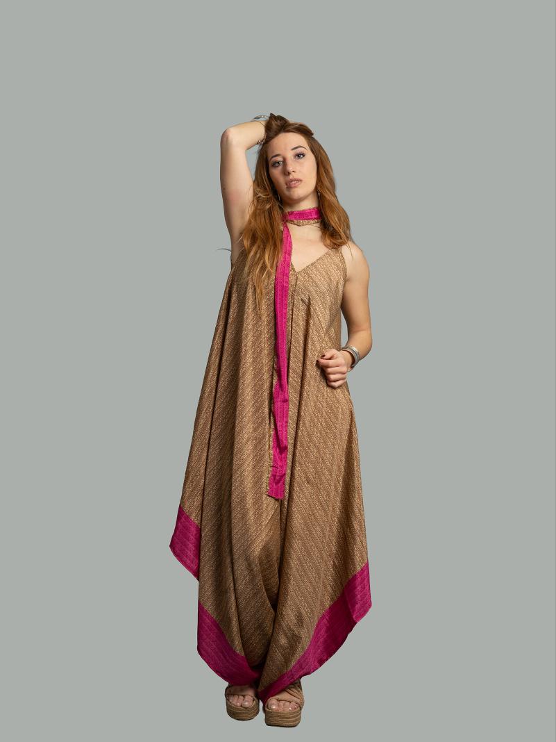 Tuta Jumpsuit ocra e viola – Yoga