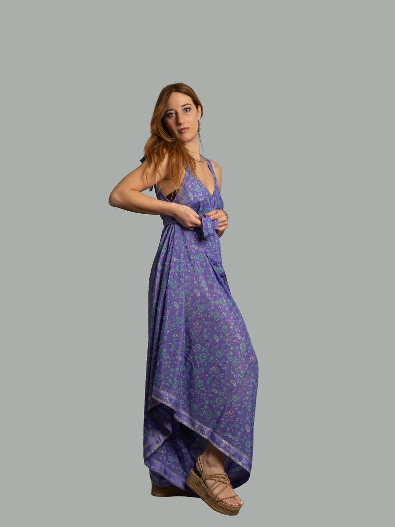 Tuta jumpsuit fiorellini azzurri – Yoga