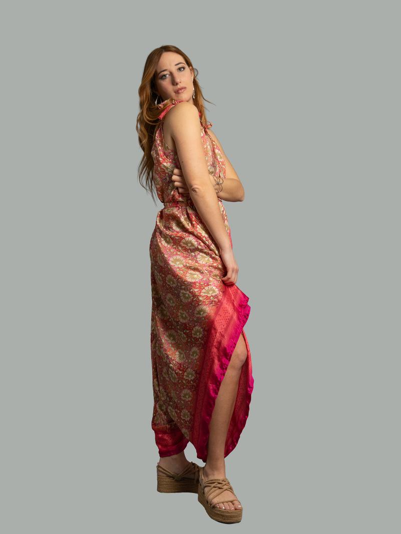 Tuta jumpsuit rosso con sfumature – Yoga