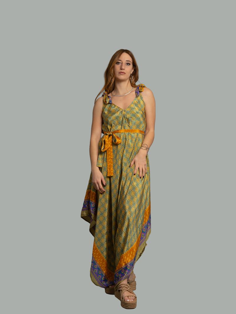 Tuta jumpsuit giallo e blu – Yoga
