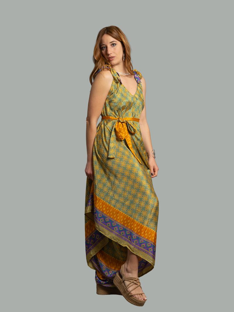 Tuta jumpsuit giallo e blu – Yoga