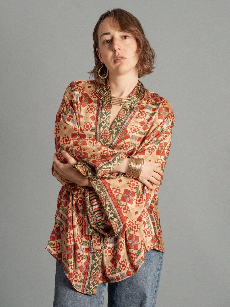 Kimono corto con geometrie - Kerala