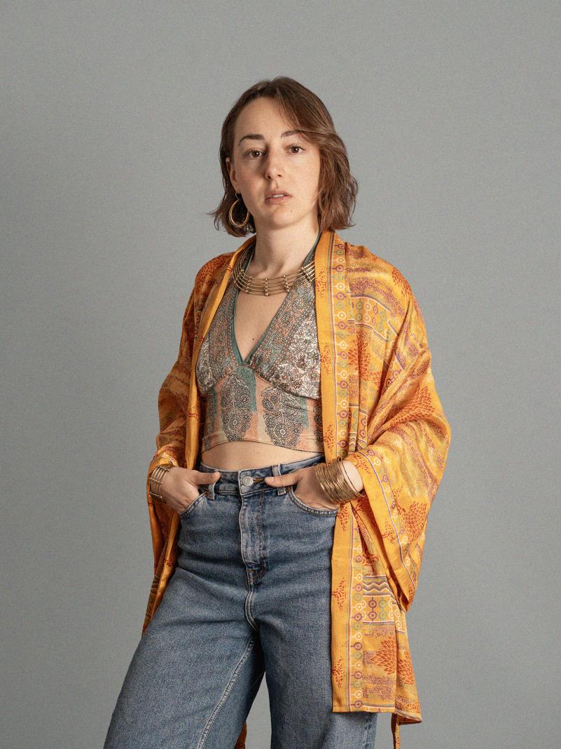 Kimono corto arancione - Kerala