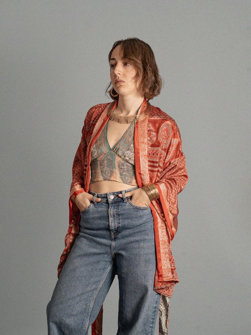 Kimono corto rosso - Kerala