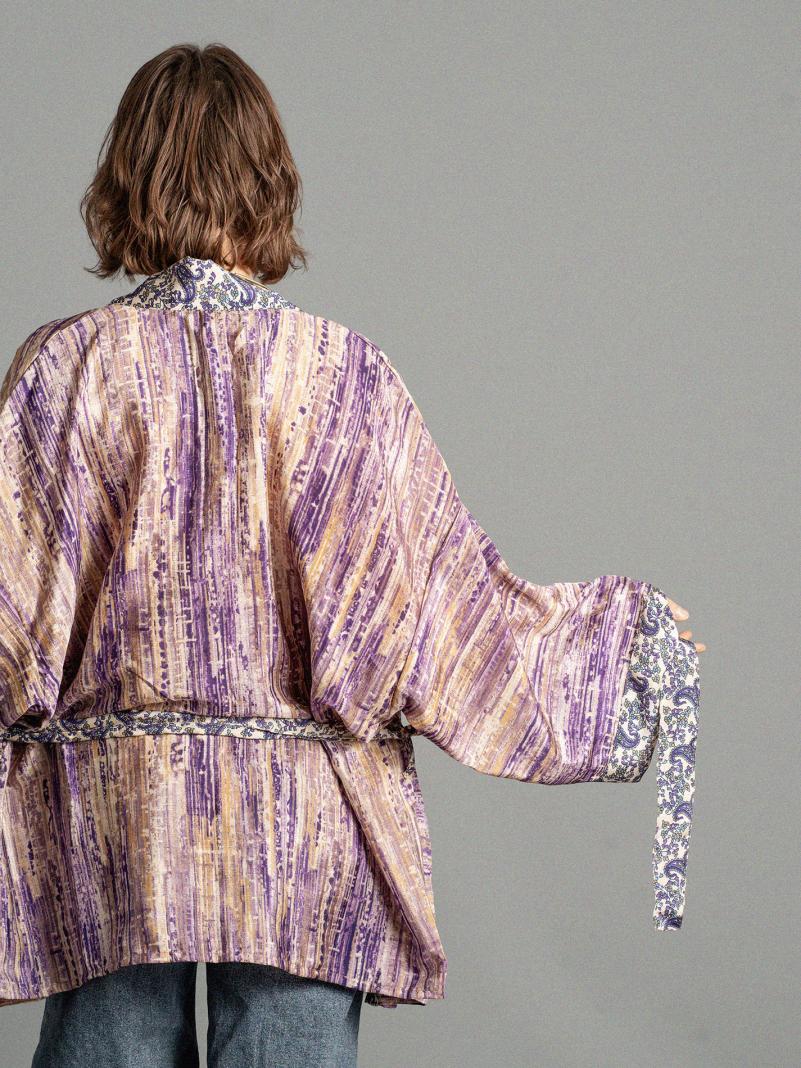 Kimono corto sfumature viola - Kerala