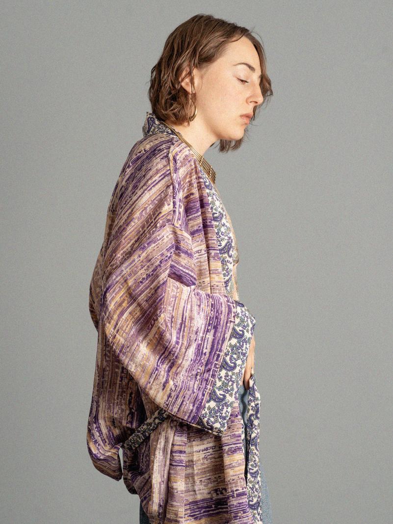 Kimono corto sfumature viola - Kerala