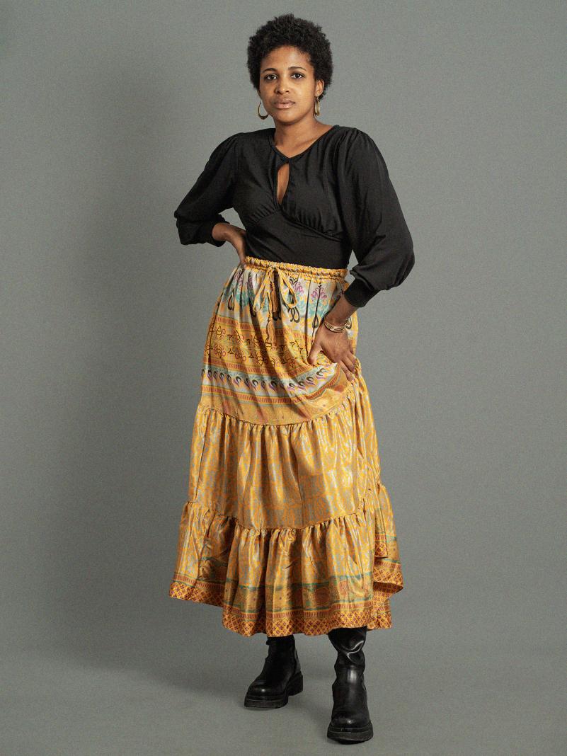 Gonna lunga  giallo - Bikaner