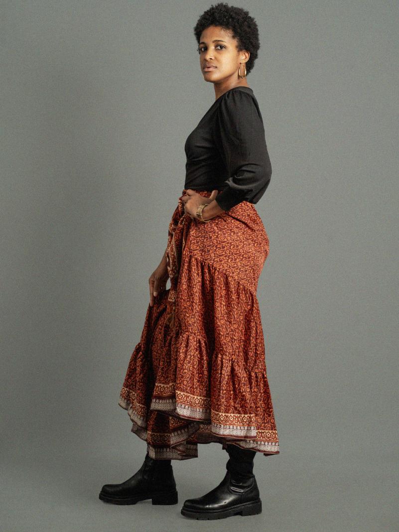 Gonna lunga  arancione - Bikaner